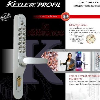 Serrure à code mécanique - à relevage de béquille - Keylex Profil